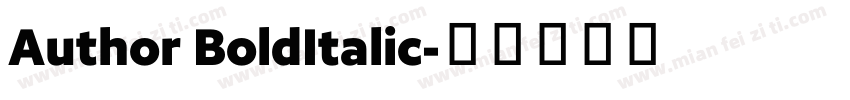Author BoldItalic字体转换